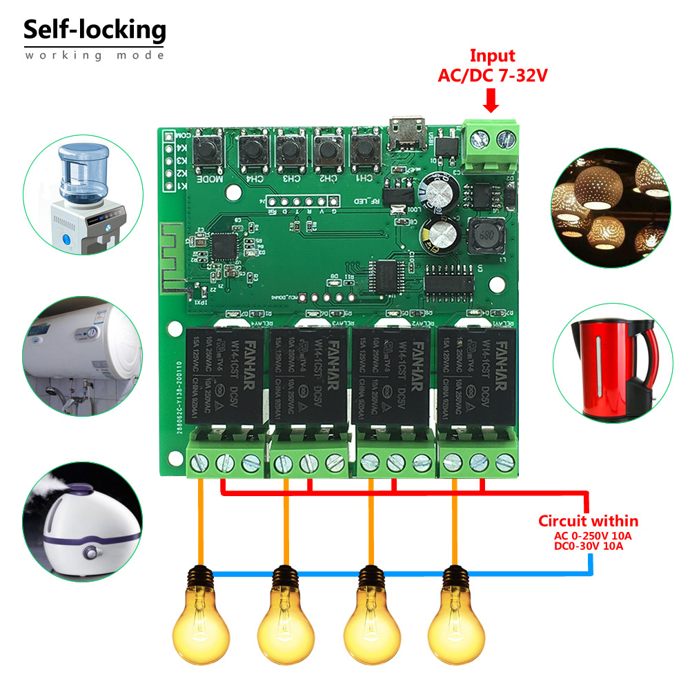 Tuya DIY Module - 1 to 4 channels, Wi-Fi and / or RF - Image 6